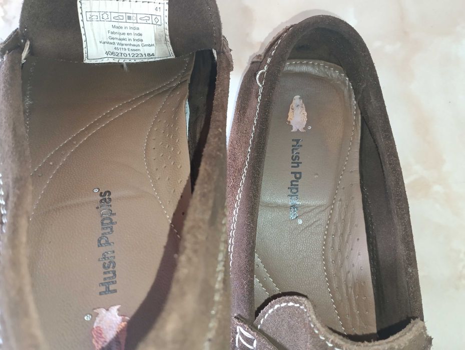 Идеальные Туфли Лоферы Hush Puppies 41p Замша Мокасины Driver для Авто