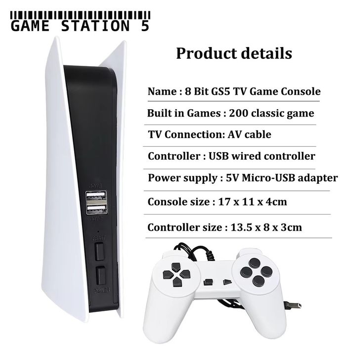 Consola Retro 8 Bit. Game Box Com 200 Jogos