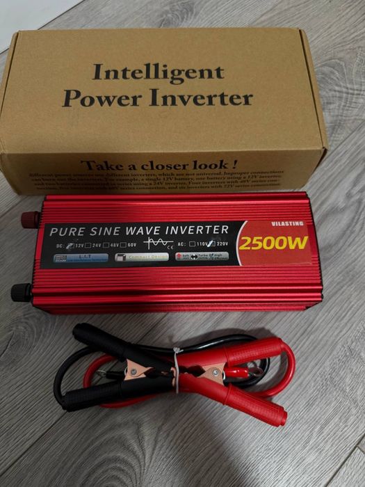 Інвертор 2500w чиста синусоіда перетворювач напруги инвертор зарядка
