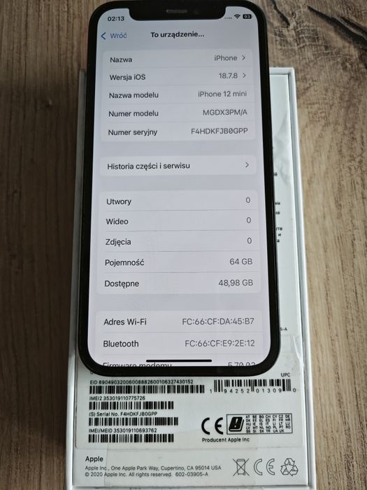 Apple iPhone 12 mini 64gb