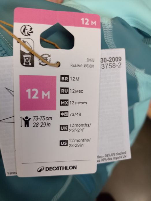 Fato de natação 12meses