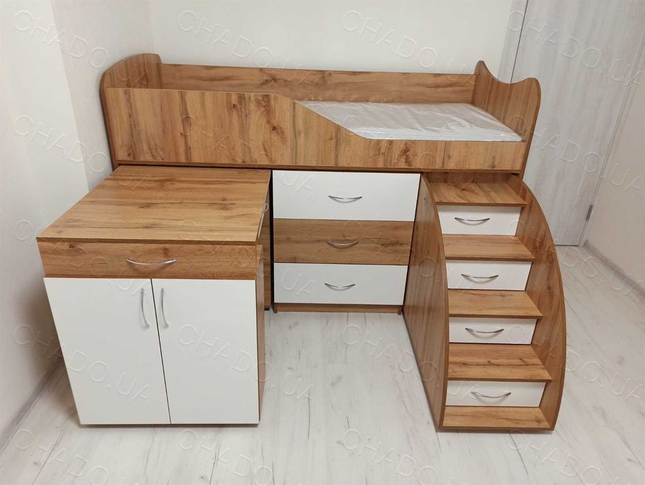 Ліжко комод, меблі в дитячу, кровать чердак, дитяче ліжко