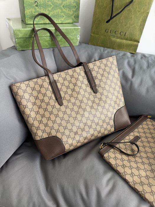 Сумка шопер тоут Gucci комплект косметичка гаманець клатч гуччи GG