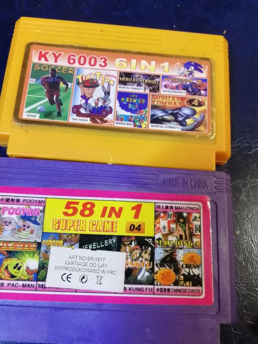 Kartridż dyskietka Pegasus gra Mario kontra nie Nintendo