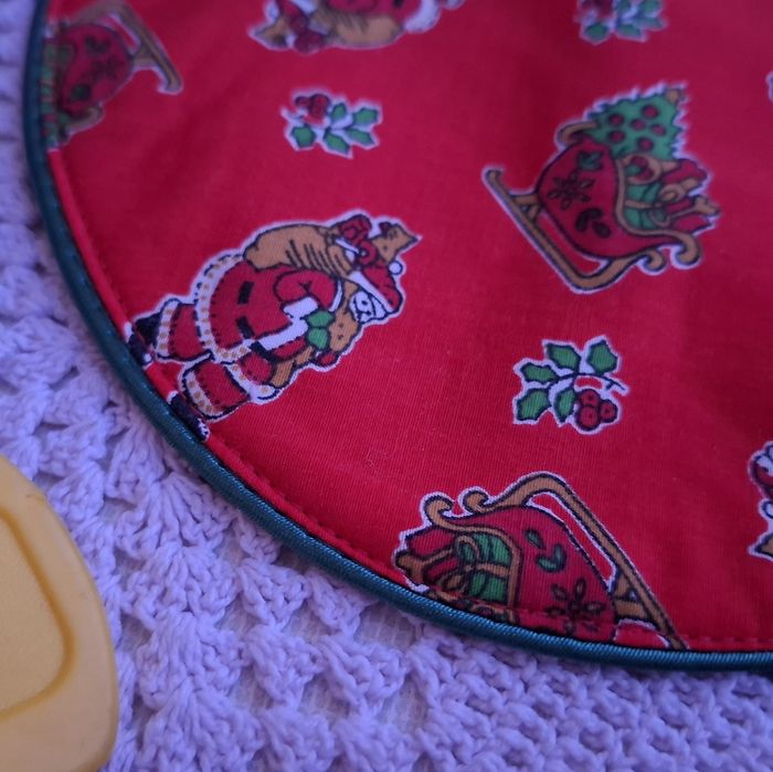 Śliniaczek dwustronny świąteczny .Handmade. Bawełna 100%