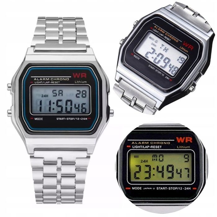 Zegarek Męski Vintage Elektroniczny Retro Klasyk Stylowy Geneva Prezen