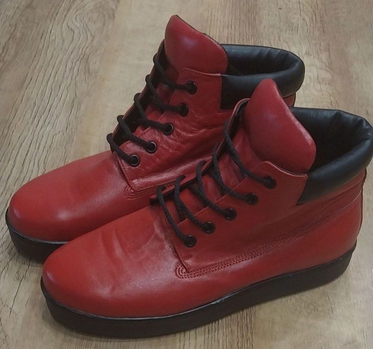 Шкіряні демисезонні сапожки