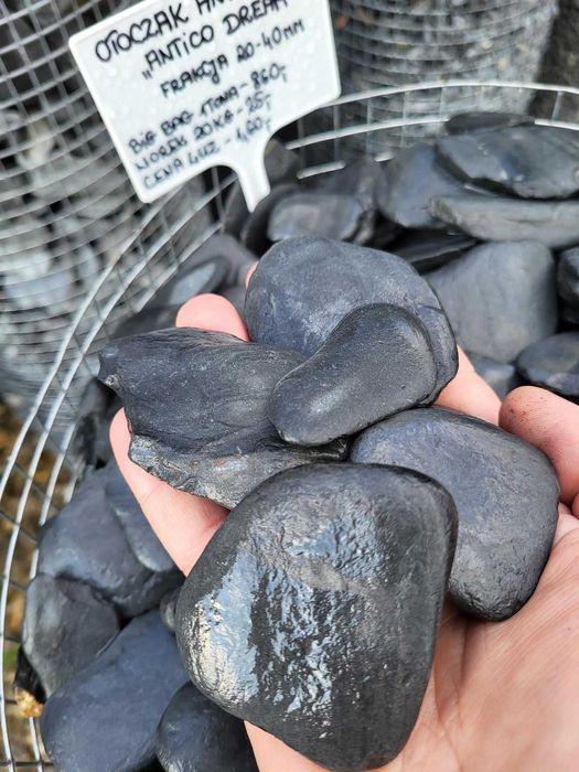 Kamień Otoczak ANTRACYT ANTICO DREAM 40-60 MM Kamienie ogrodowe ozdobn