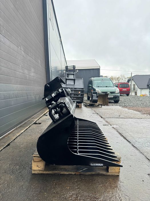 Łyżka skarpowa ażurowa, grabie hydrauliczne 120cm 1,5-2,5t