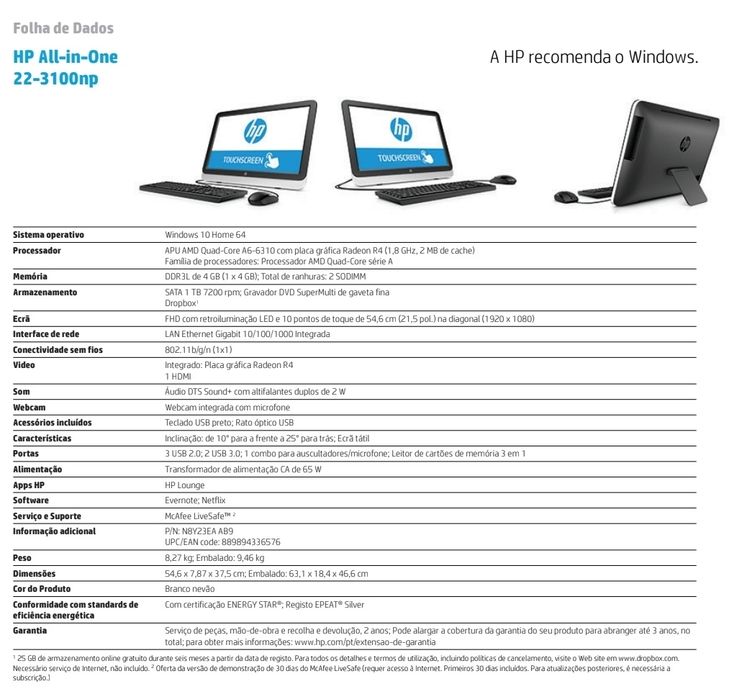 HP All In One PC