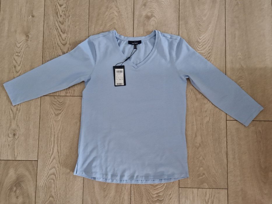 Daniel Hechter błękitny T-shirt z 3/4 rękawem