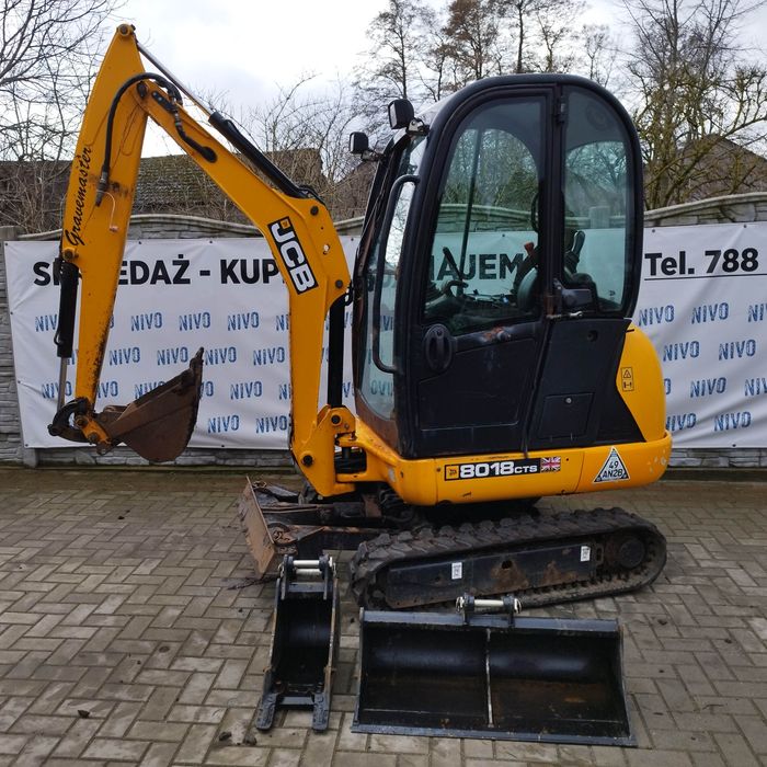 JCB 8018 CTS 2015r 3 łyżki Cat komatsu new holland