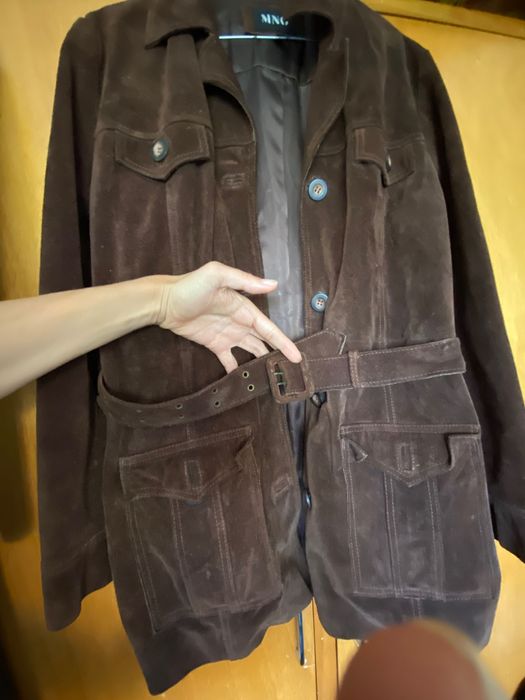 Casaco de couro Mango