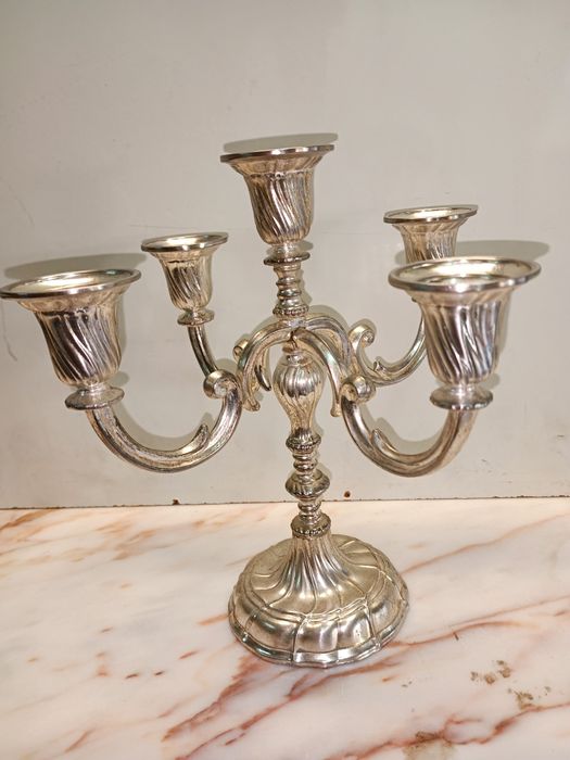 Candelabro / castiçal cinco lumes fabricado na Alemanha Ocidental pela