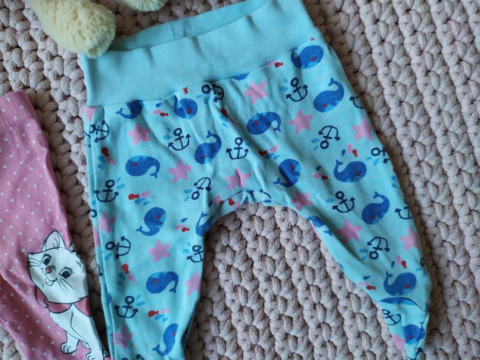Zestaw 2 szt niemowlęcych spodenki legginsy półśpiochy 56 Disney Pepco