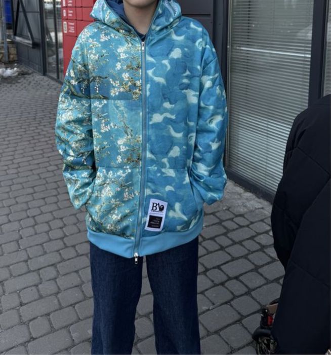 ‼️Без предоплати‼️BAPE Бейп Bape van gogh zip ван гог вангог зіп зип, преміальна якість худі бейп
