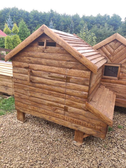 Kurnik xl dla 6-14 kur, kaczek, gęsi deska sosna ocieplony, całoroczny
