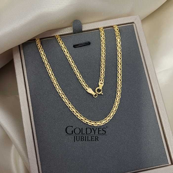 złoty łańcuszek naszyjnik szeroki damski próby złota 585