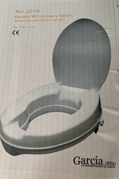 García 1880 - NOVO - Elevador de Wc, com Tampa 10 Cm