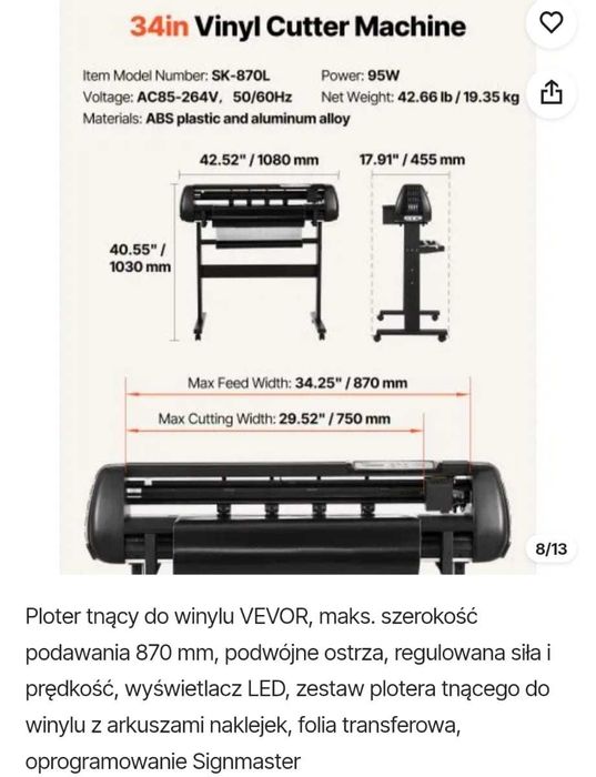 Ploter tnący do winylu