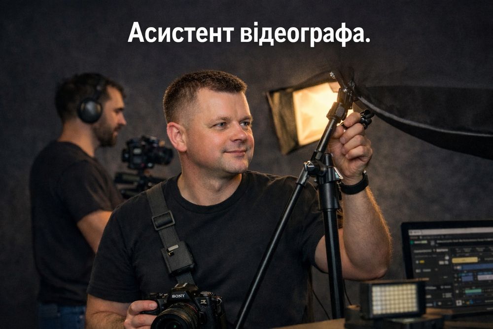 Асистент відеографа, фотографа Київ