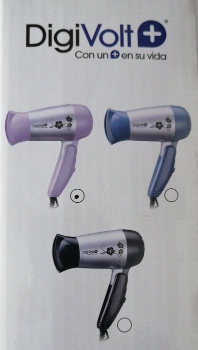 Secador cabelo, de viagem (novo, embalado)