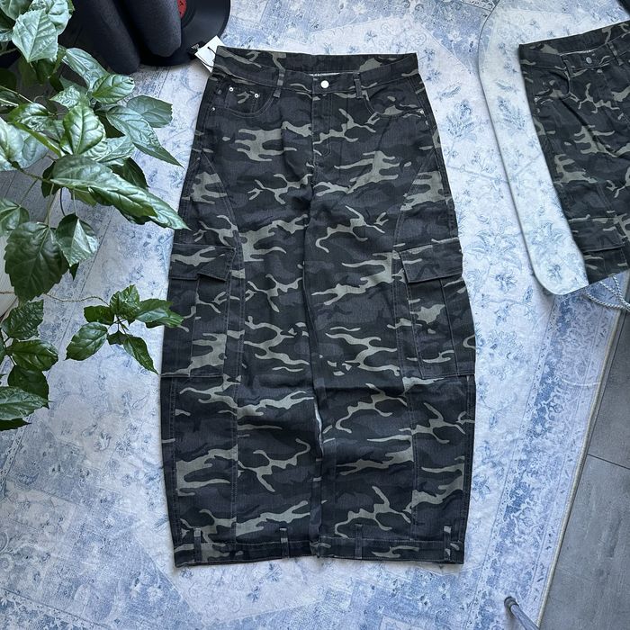 Baggy camo opium y2k pants real tree racer широкі камуфляж джинси камо