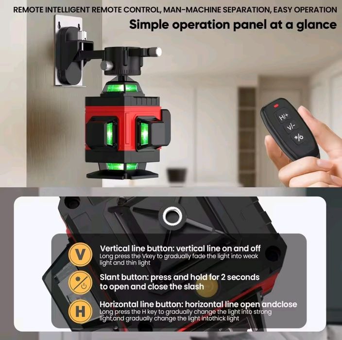 Nivel Laser 16 linhas 4D c/ Tripé 120cm