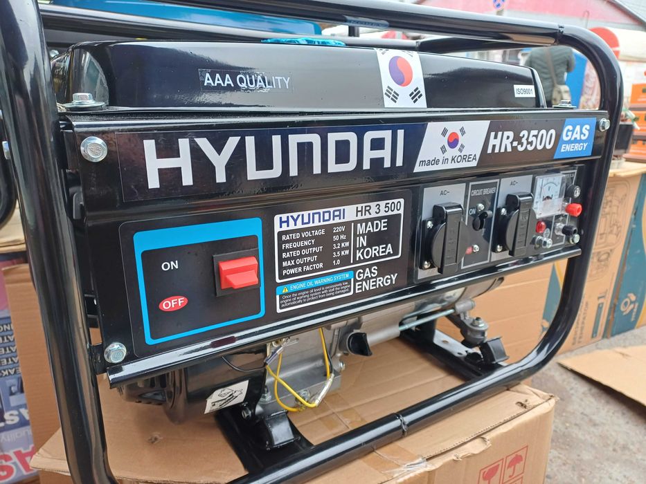 Генератор Хюндай 3500 Корея Электростанция Газ Бензин  Бензогенератор