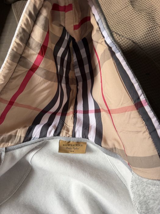 Sweat zip moletom capuz burberry