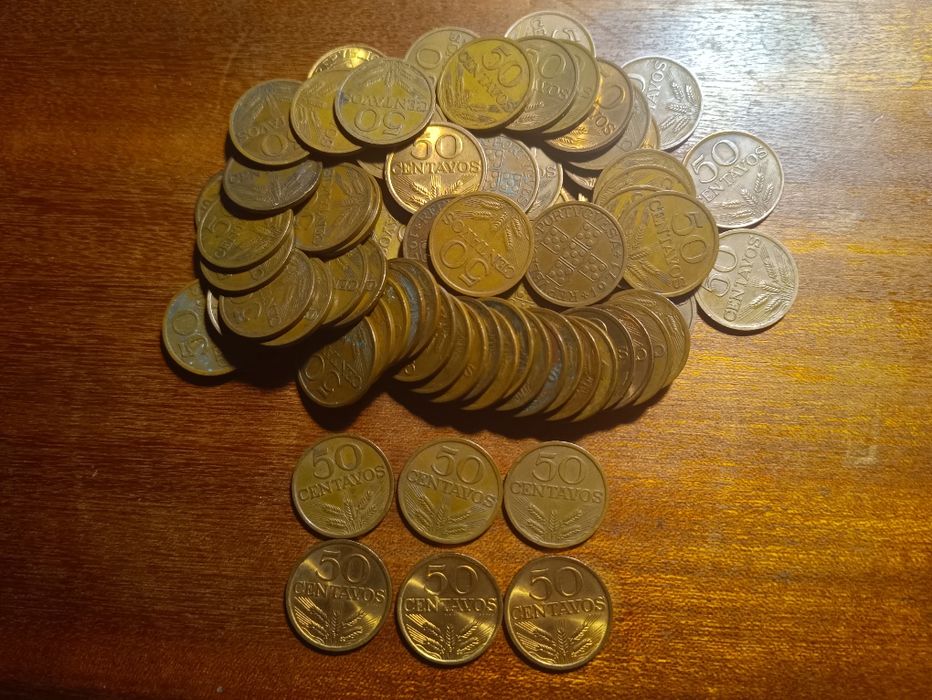 73 moedas de 50 centavos 1969 a 1979