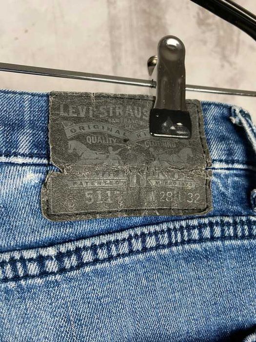Levis Strauss spodnie denim jeans szary tab classic 511 niebieskie