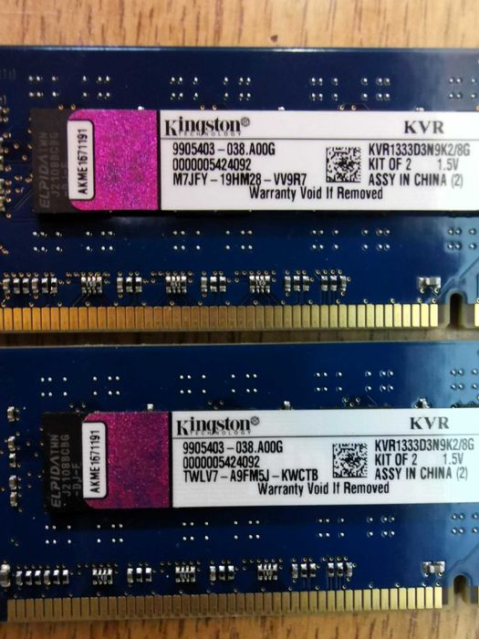 Pamięci RAM 2 x 4gb
