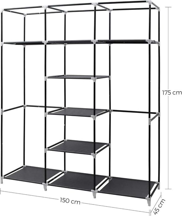 Armário portátil em tecido removível 175x 150x 45 cm NOVO ENVIO GRÁTIS