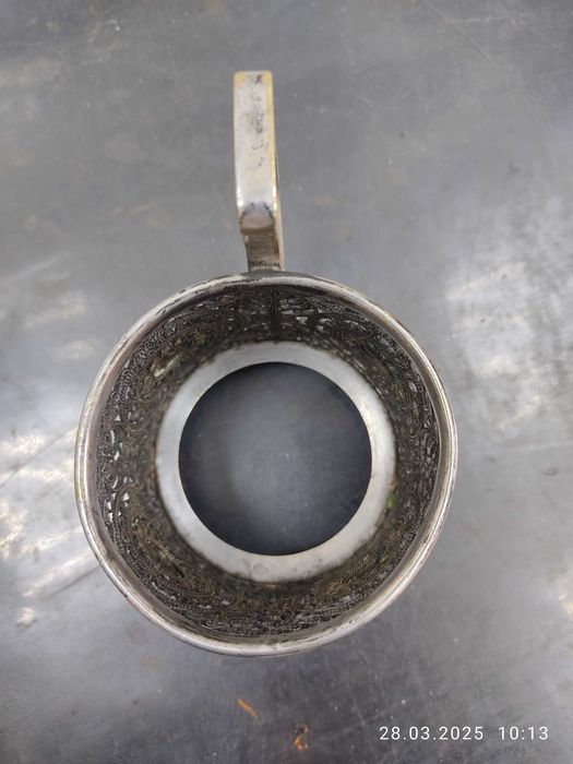 Антикварный подстаканник времён СССР 1955 г серебро или посеребрённый