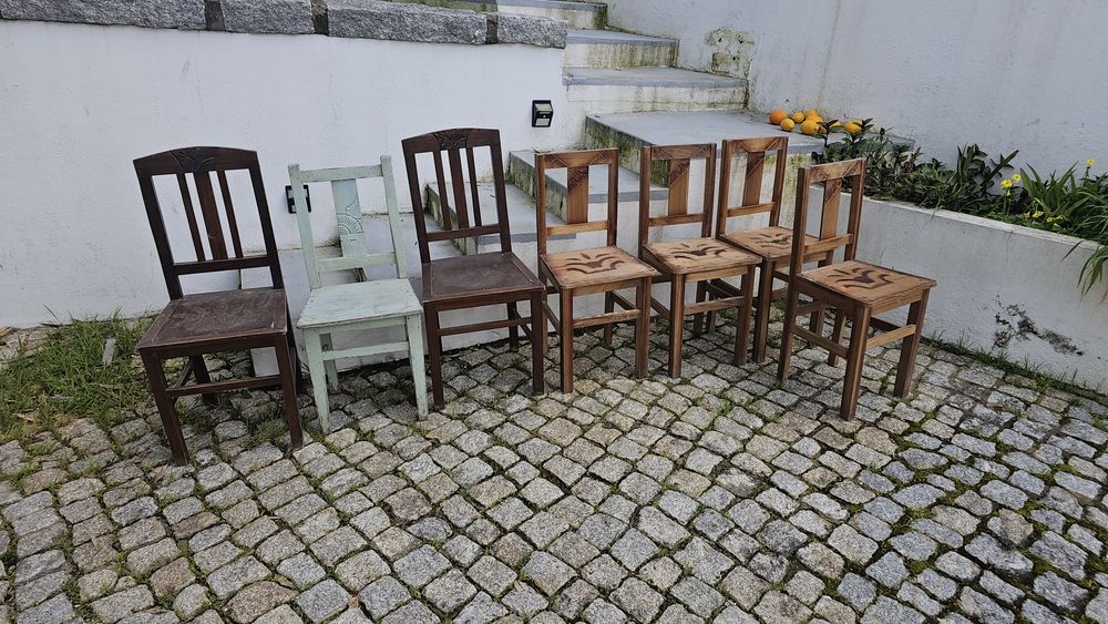Lote de 7 cadeiras , destralhar