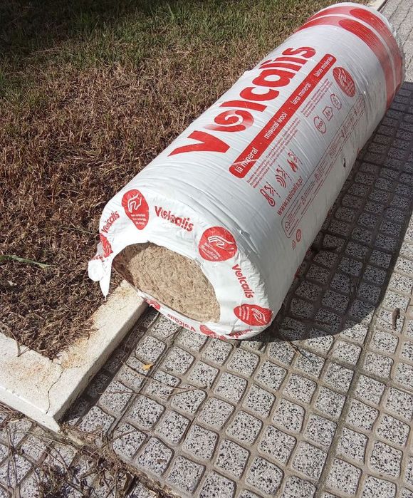 Isolamento lã rocha mineral 2 rolos