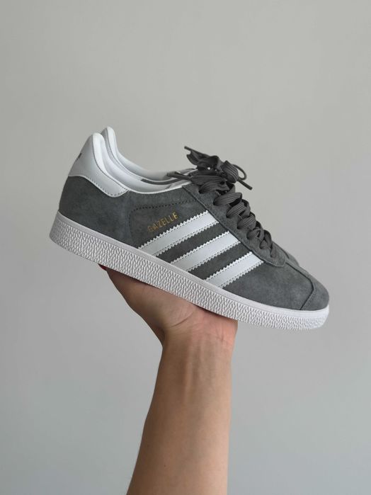 Кросівки Adidas Gazelle Grey/White Lines premium