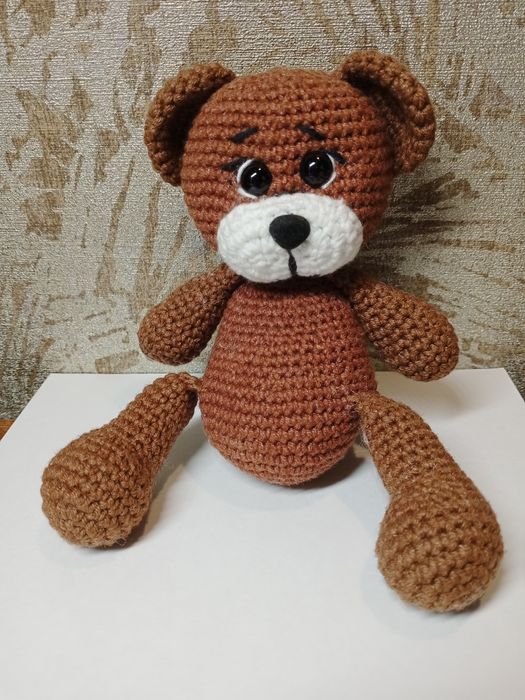 Медведь игрушка крючком