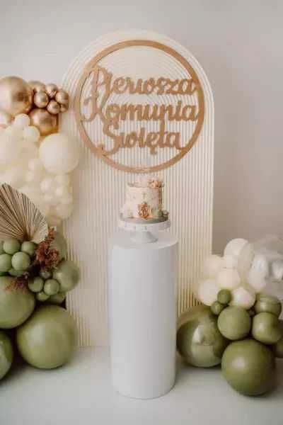Ścianka do zdjęć, girlanda balonowa, Chrzest, Roczek, Urodziny