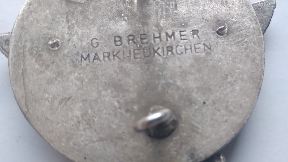 Oryginalna Odznaka Gausieger 1939 G. Brehmer Markneukirchen HJ Tombak
