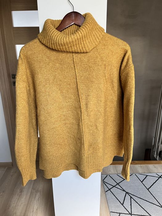 Sweter ciepły golf H&M z dodatkiem wełny