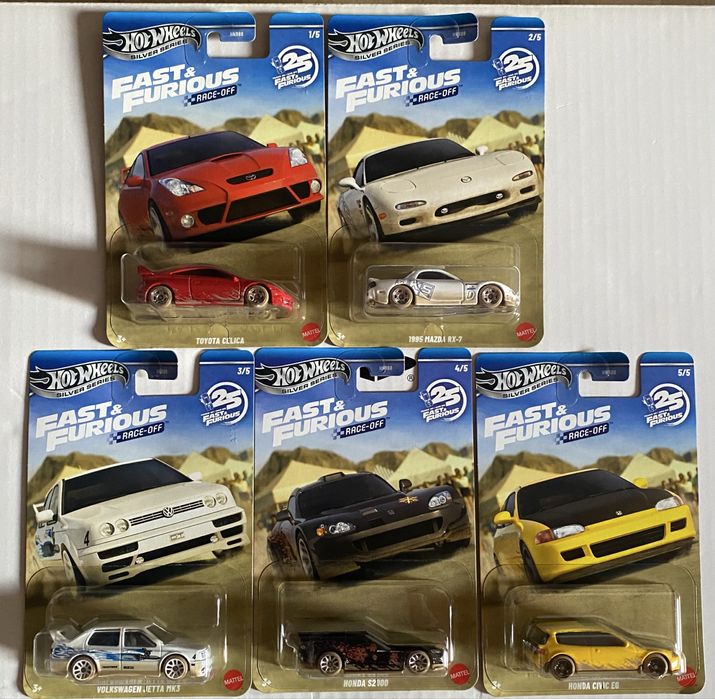 Hot Wheels - Pack 5 -  Fast and Furious  Race Off