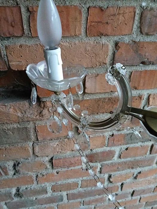 3 ramienny żyrandol szklany styl Glamour rokoko Vintage