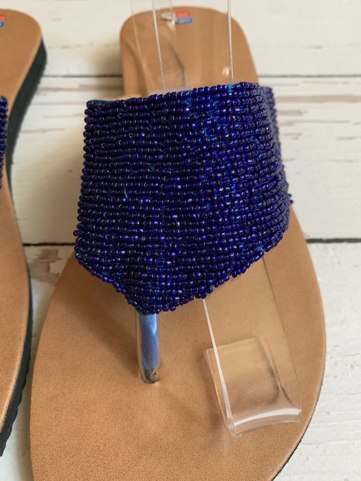 Stylowe Damskie Klapki Japonki Kind 40 Koraliki Boho Etno Nowe !