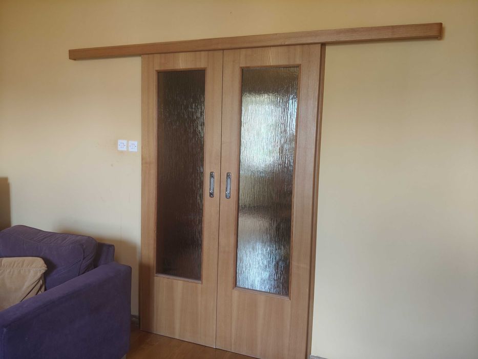 Drzwi wewnętrzne, podwójne, przesuwane