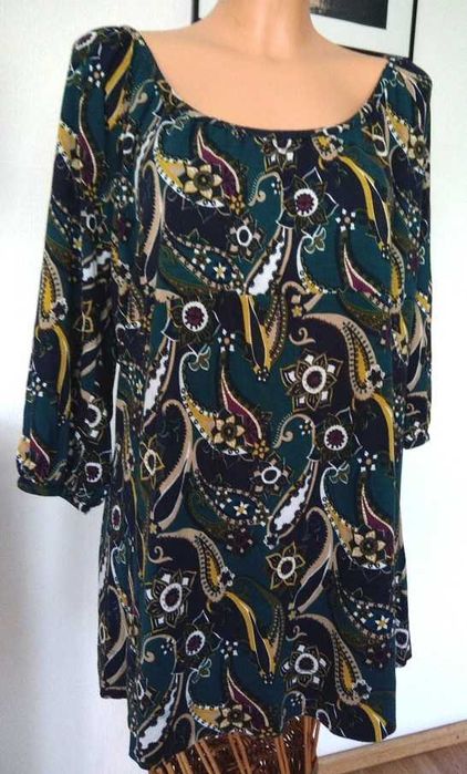 h&m mama wzorzysta ciążowa tunika XL