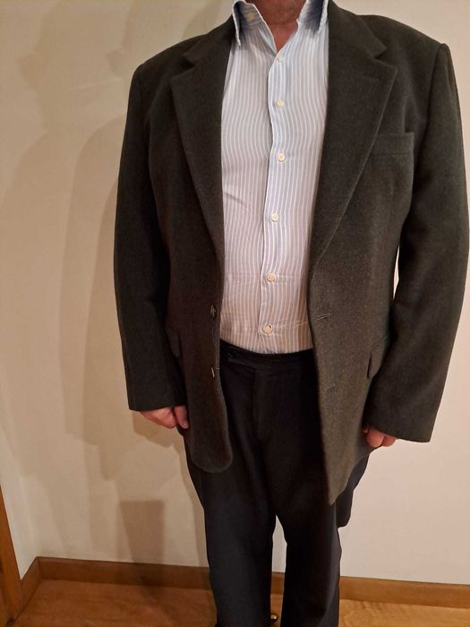 Blazer Homem, cor verde cinza matizado, Pull & Bear