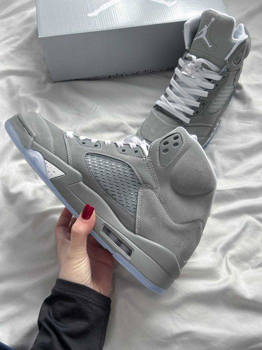 Кросівки Nike Air Jordan 5 Retro Wolf Grey premium