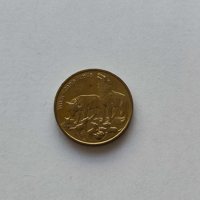Moneta kolekcjonerska okolicznościowa 2zł nordic gold Wilk r. 1999